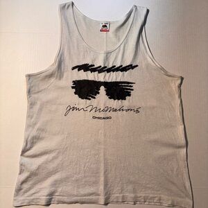 Vtg Chicago Bears Jim McMahon Restaurant Promo 90’s USA Tank Top Tshirt Men’s XL